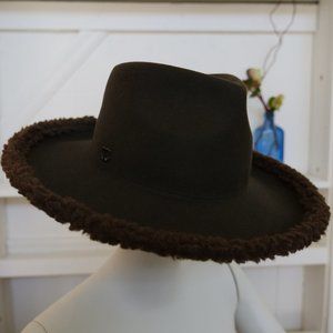 Dark Brown Callanan Fedora | Fur Brim